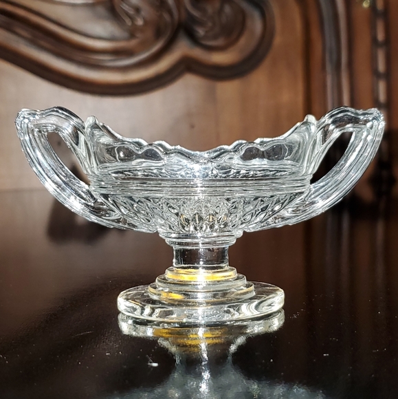 Vntg "Mount Vernon" 2 1/2" Oval Urn / Salt Dip / Cellar by Cambridge Ohio - Picture 10 of 11